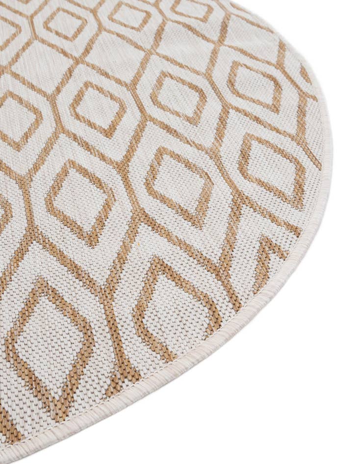 Detail image of  4' x 4'  Washable Jill Zarin Turks and Caicos Indoor / Outdoor Round Rug