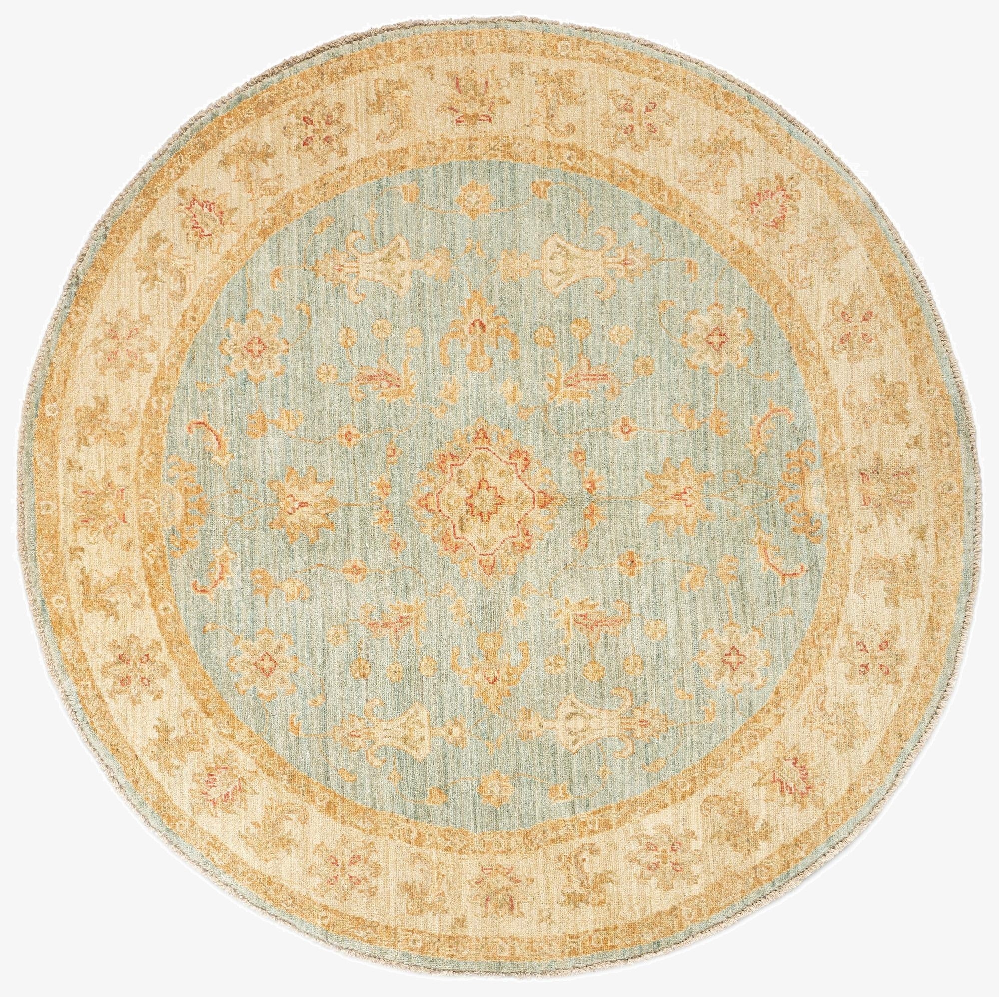  4' 9 x 4' 10 Kaizar Wool Round Rug