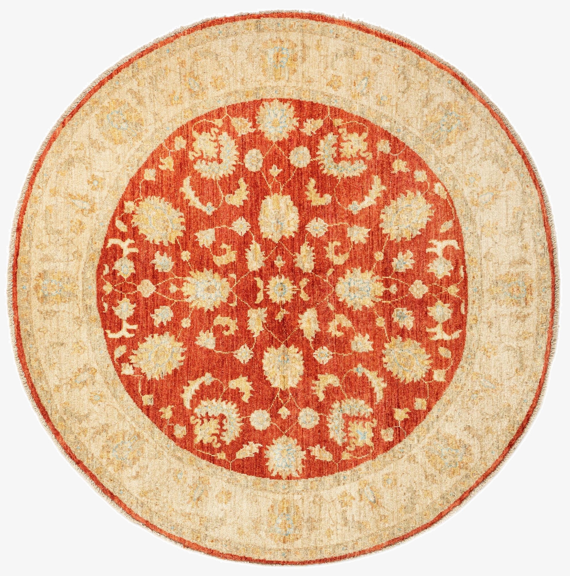  4' 11 x 5' Kaizar Wool Round Rug