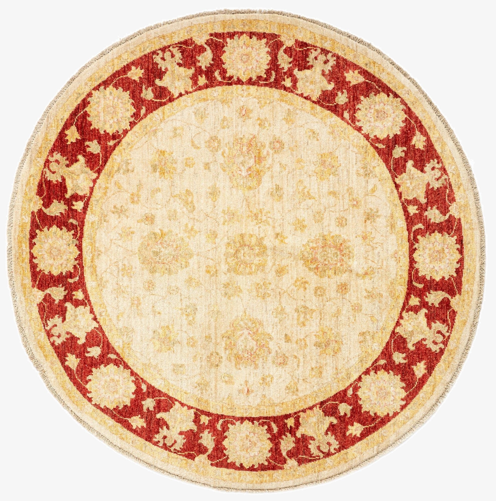  4' 11 x 5' Kaizar Wool Round Rug
