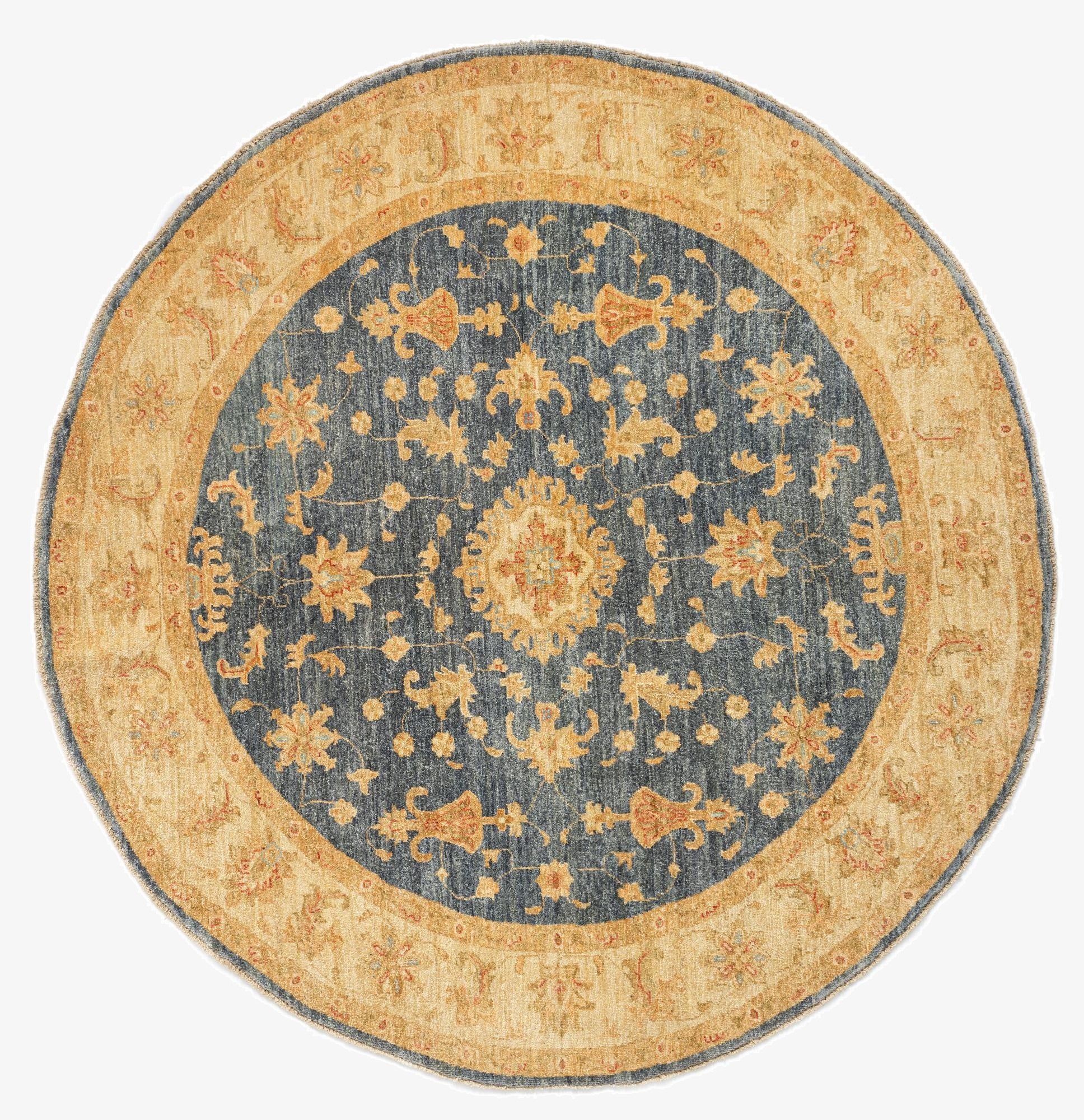  6' 5 x 6' 8 Kaizar Wool Round Rug