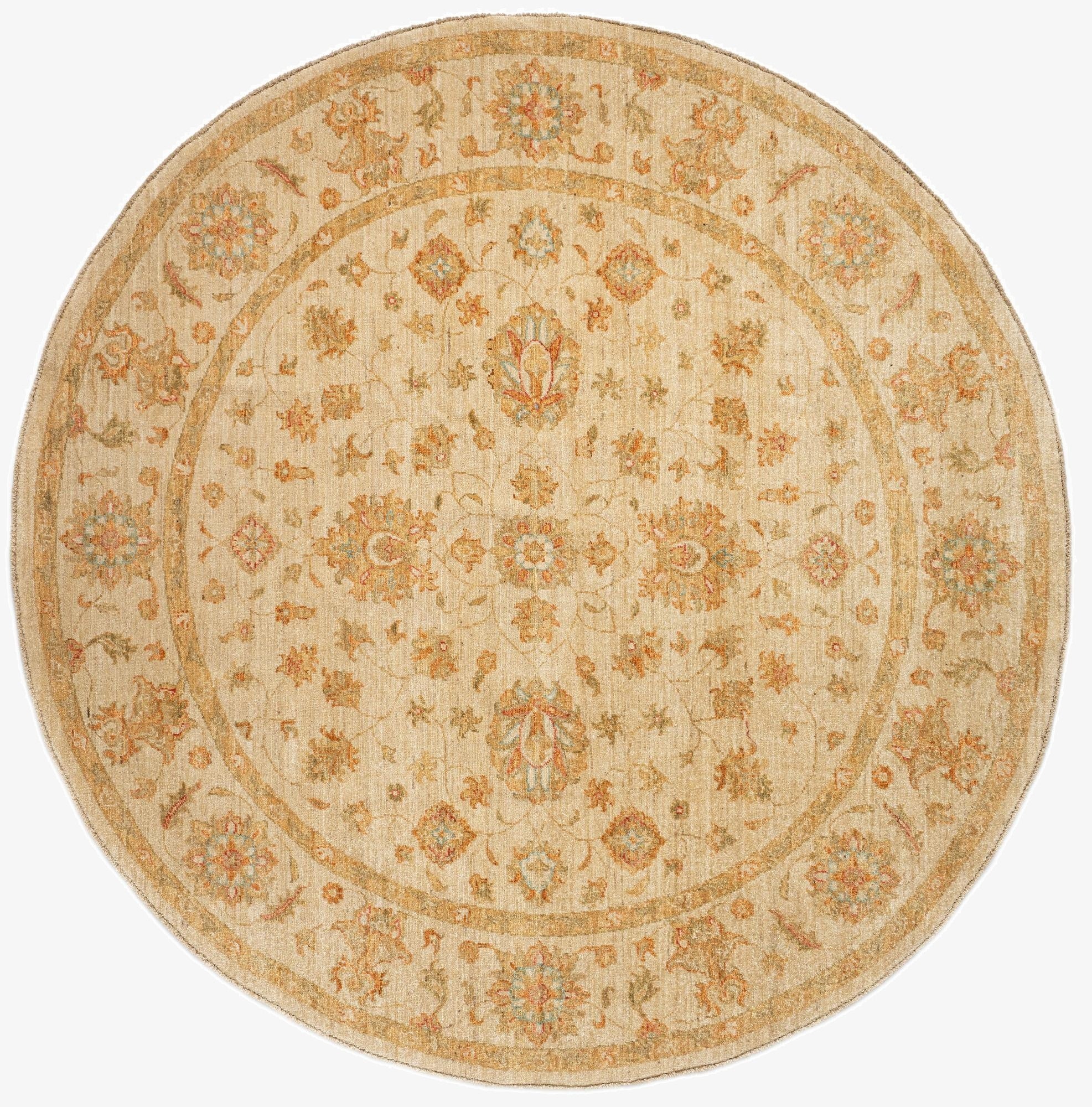  6' 8 x 6' 9 Kaizar Wool Round Rug