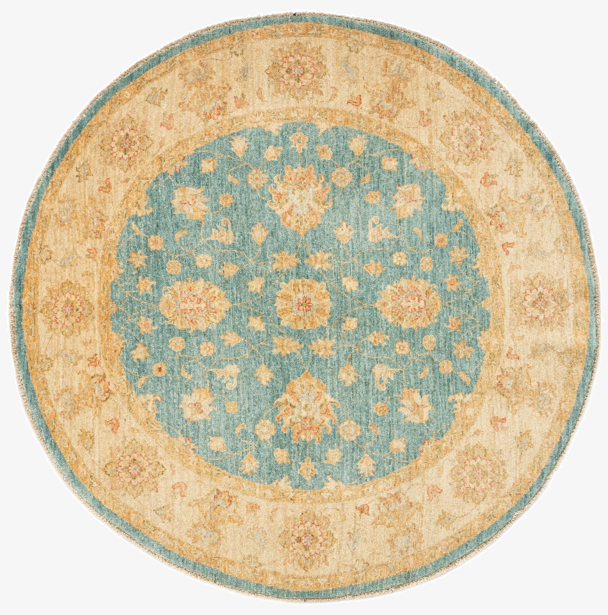  4' 9 x 4' 11 Kaizar Wool Round Rug