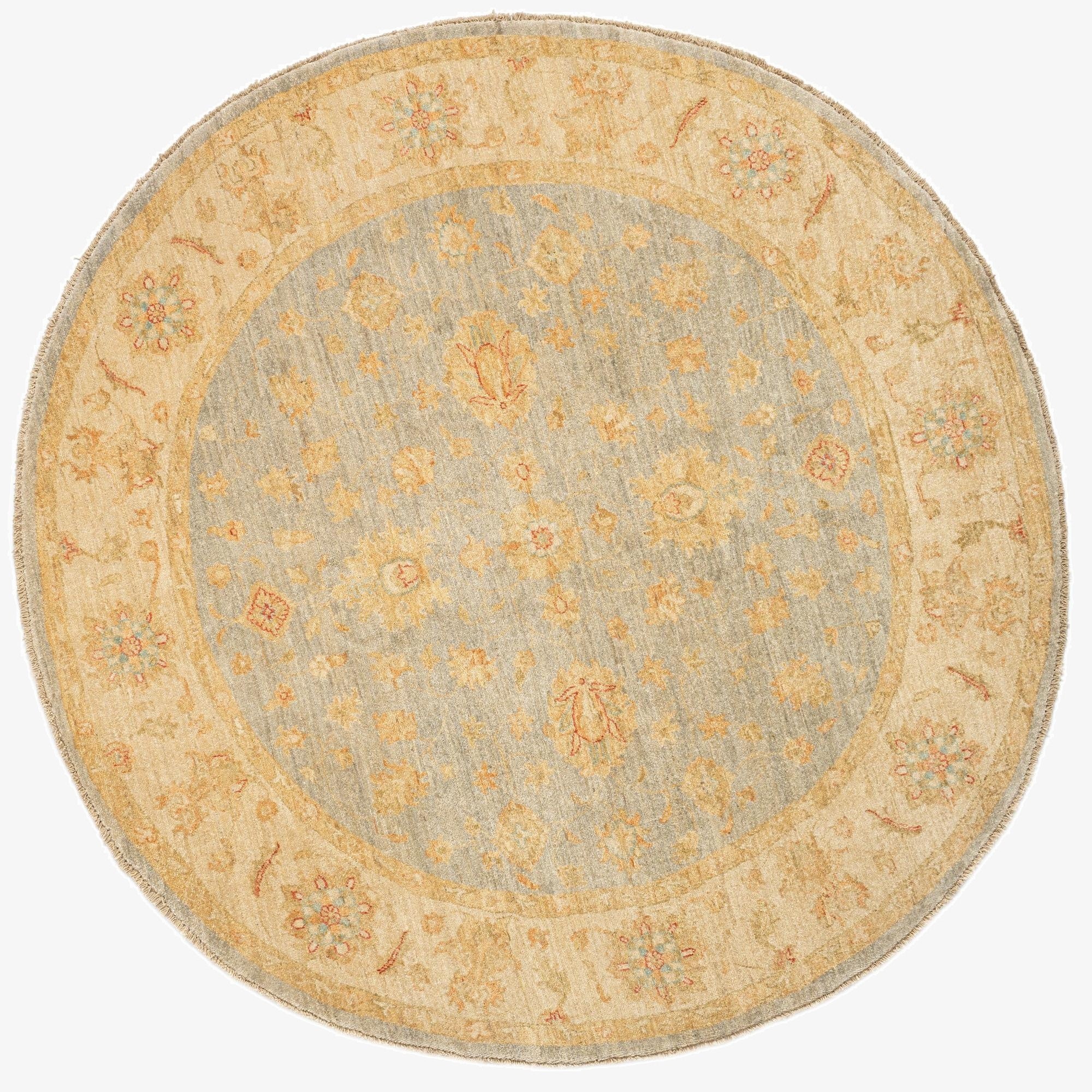  6' 6 x 6' 8 Kaizar Wool Round Rug