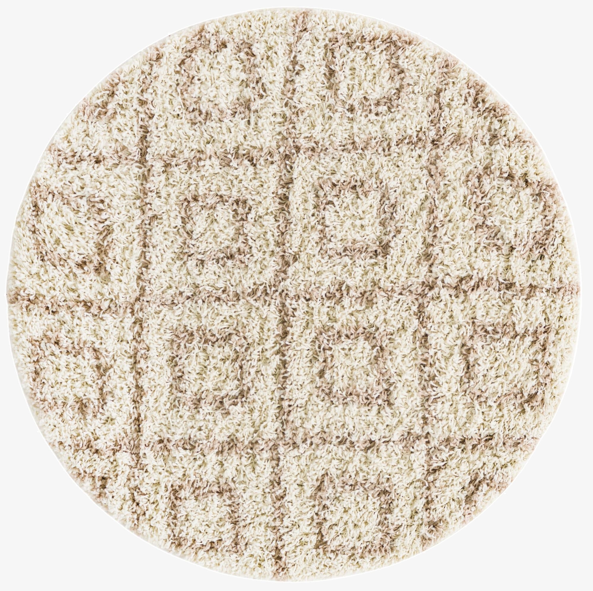  3' 3 x 3' 3 Lattice Shag Round Rug