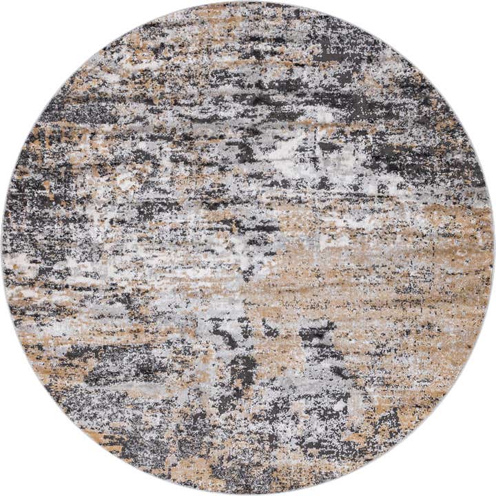 Beige 7' x 7' Leipzig Round Rug
