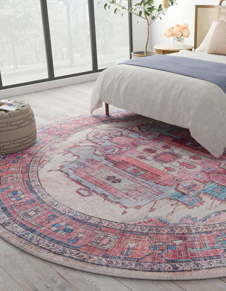 Detail image of  10' 6 x 10' 6  Washable Maahru Round Rug