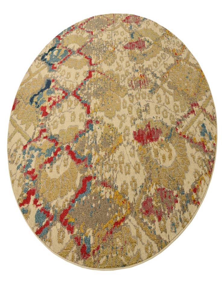 Detail image of  8' x 8'  Washable Mesa Round Rug