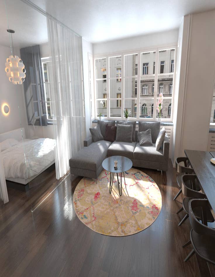 Detail image of  8' x 8'  Washable Mesa Round Rug