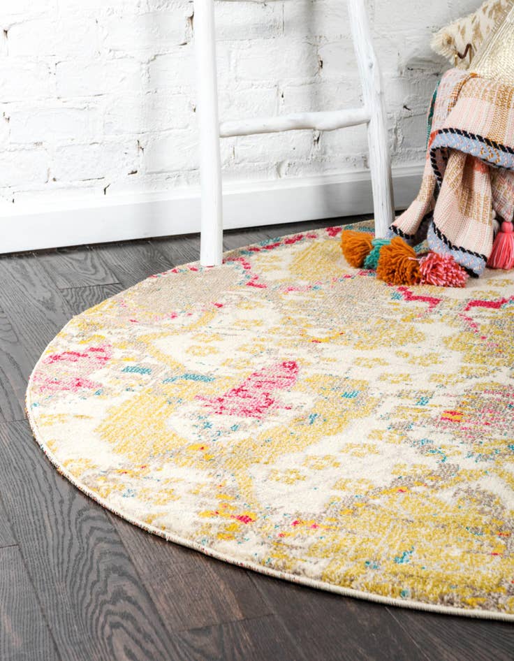 Detail image of  8' x 8'  Washable Mesa Round Rug