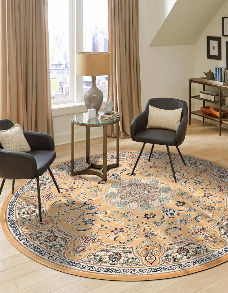 Detail image of 5' x 5' Nain Design Round Rug