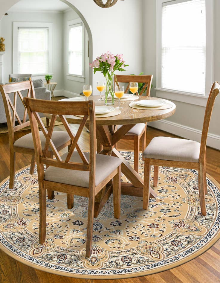 Detail image of 5' x 5' Nain Design Round Rug