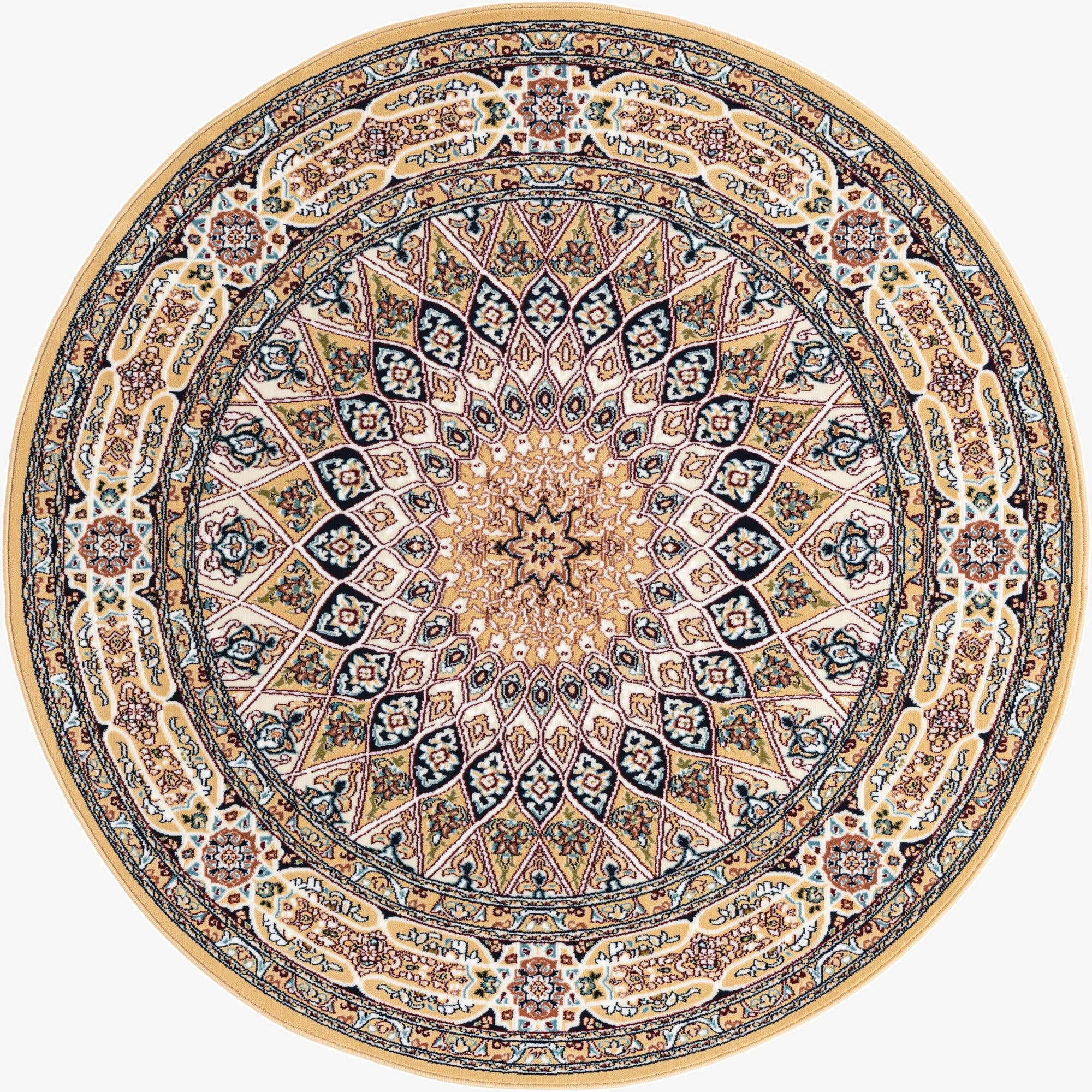  5' 3 x 5' 3 Nain Design Round Rug