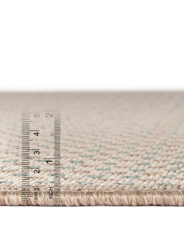 Detail image of  6' x 6'  Washable Border Indoor / Outdoor Round Rug