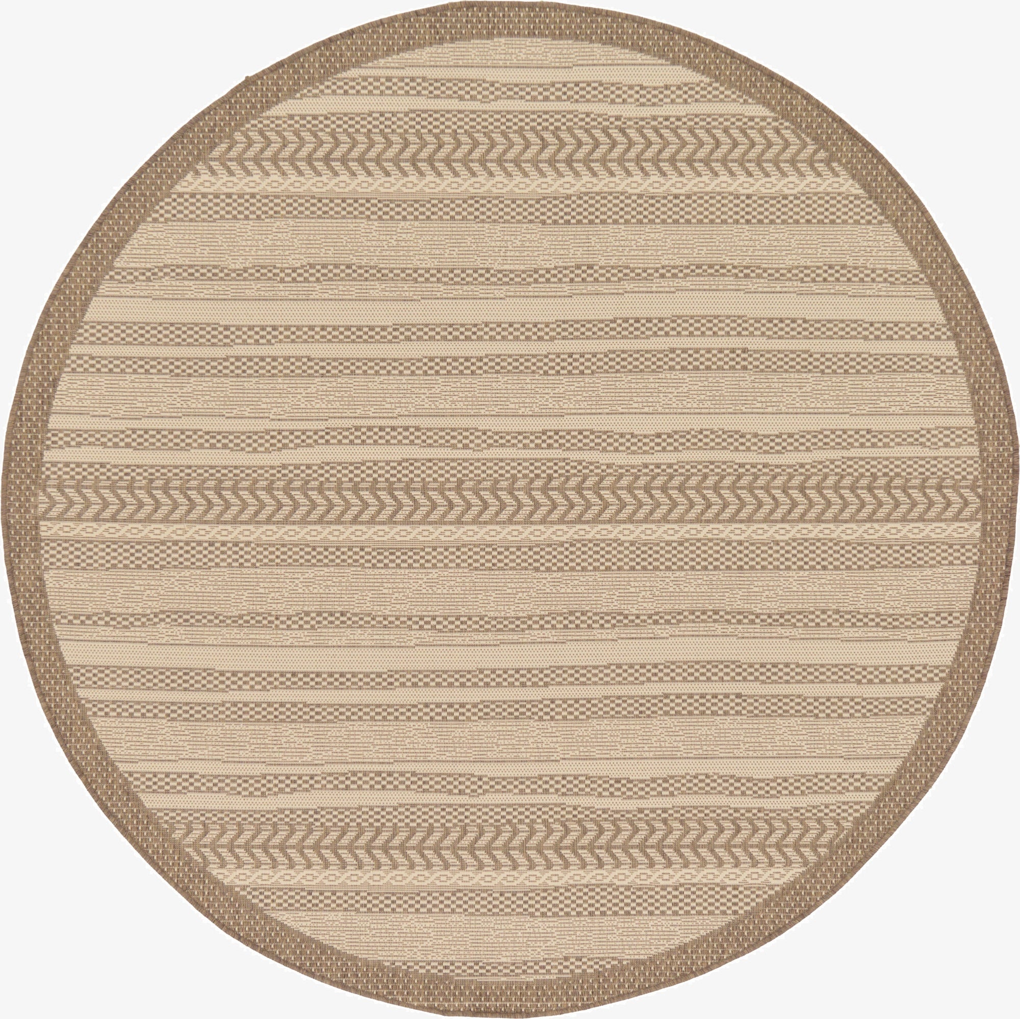  6' x 6'  Washable Border Indoor / Outdoor Round Rug