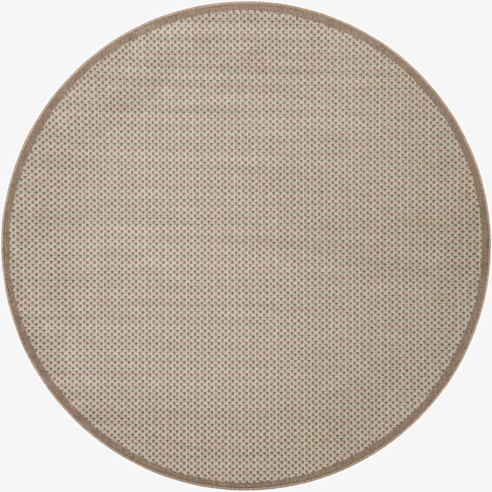  6' x 6'  Washable Border Indoor / Outdoor Round Rug