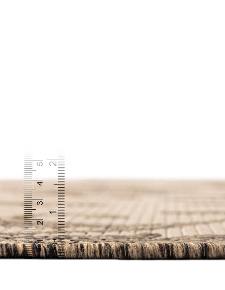 Detail image of  6' x 6'  Washable Botanical Indoor / Outdoor Round Rug