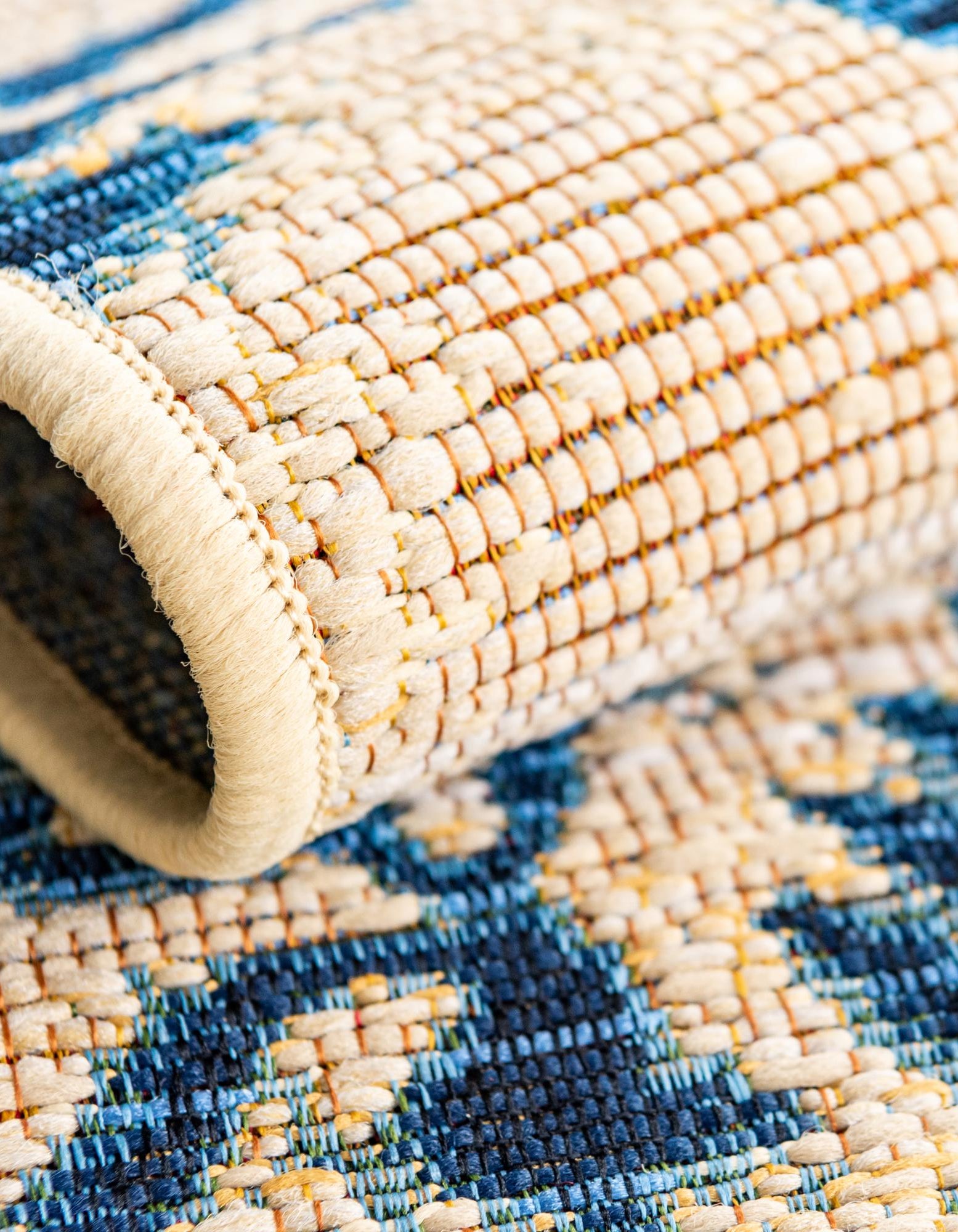 Beige 8' x 8' Botanical Indoor / Outdoor Round Rug | Rugs.com