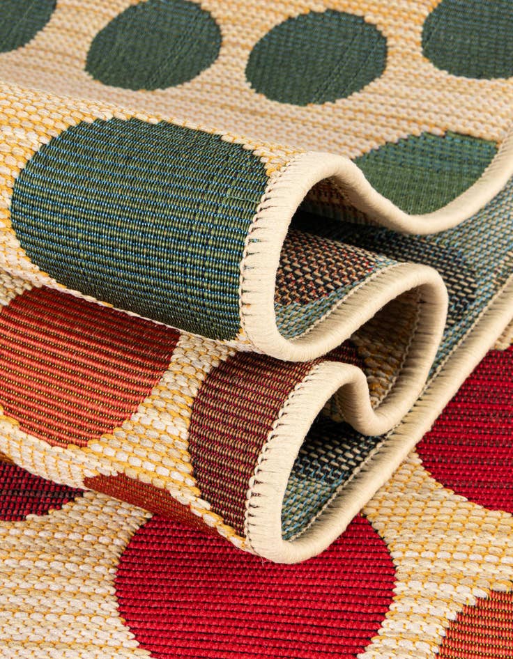 Detail image of  2' 7 x 2' 7  Washable Modern Indoor / Outdoor Round Rug