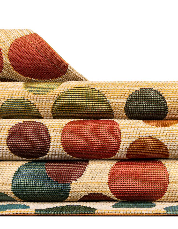 Detail image of  2' 7 x 2' 7  Washable Modern Indoor / Outdoor Round Rug