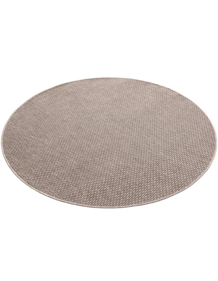 Detail image of  5' 3 x 5' 3  Washable Solid Indoor / Outdoor Round Rug
