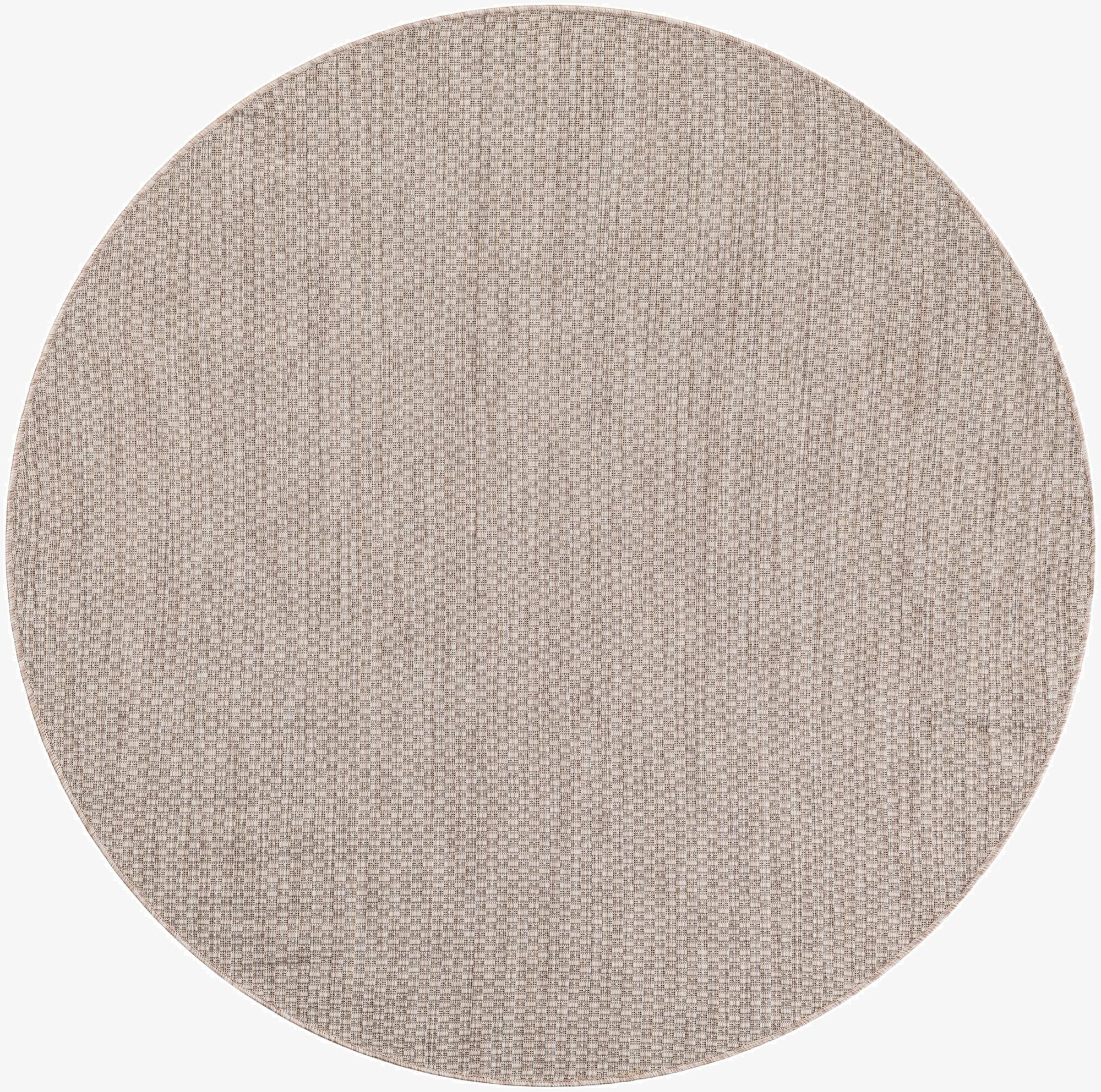  5' 3 x 5' 3  Washable Solid Indoor / Outdoor Round Rug