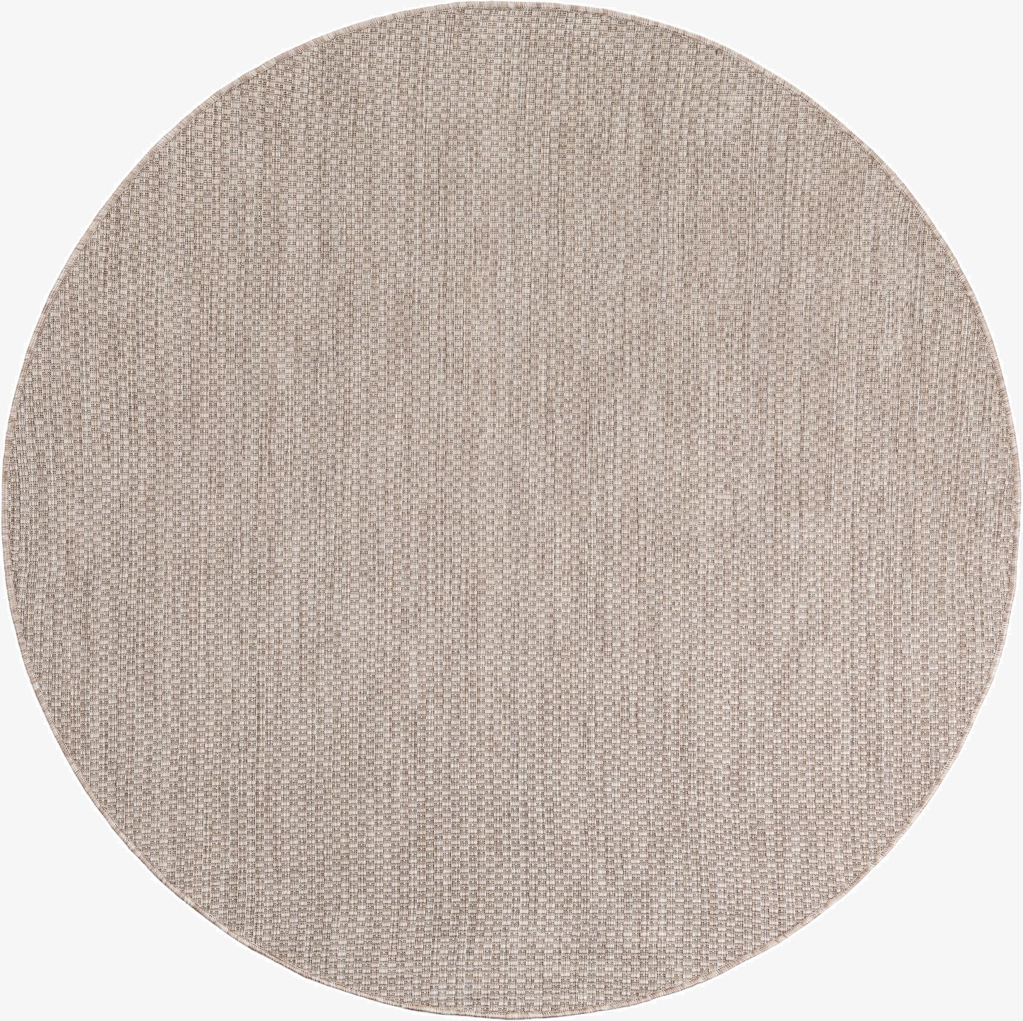  6' 1 x 6' 1  Washable Solid Indoor / Outdoor Round Rug
