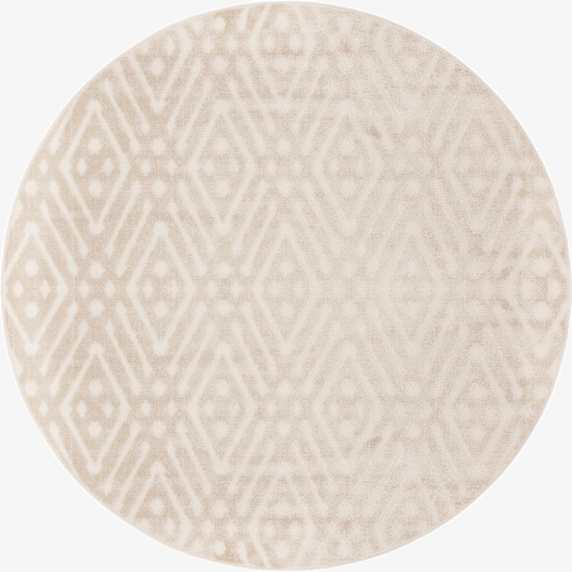  8' x 8'  Washable Sabrina Soto Ella Indoor / Outdoor Round Rug