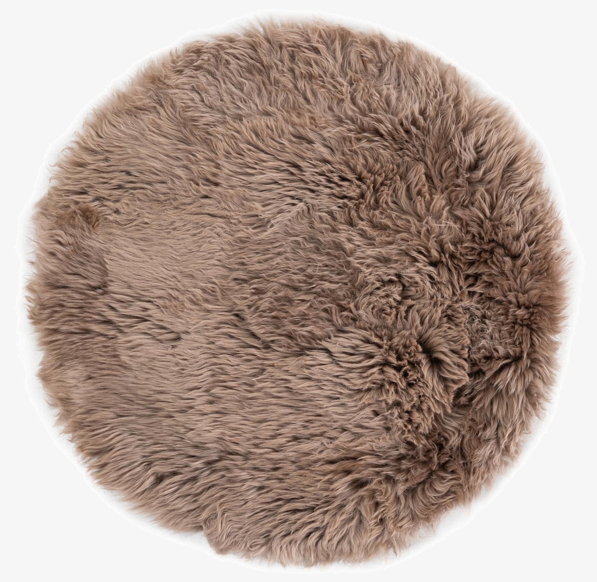  2' x 2' Sheepskin Round Rug