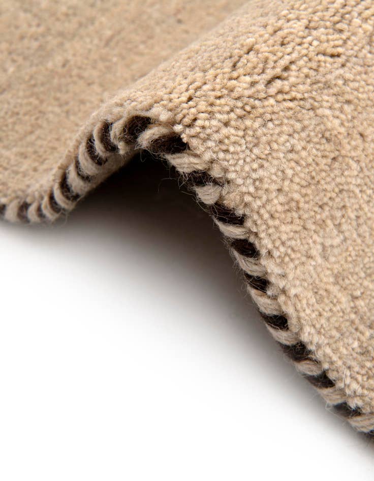 Detail image of  9' 10 x 9' 10  Hand Knotted Solid Gabbeh Wool Round Rug