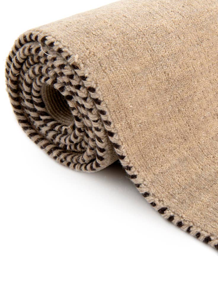 Detail image of  9' 10 x 9' 10  Hand Knotted Solid Gabbeh Wool Round Rug