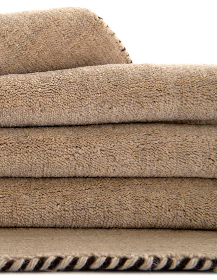 Detail image of  9' 10 x 9' 10  Hand Knotted Solid Gabbeh Wool Round Rug