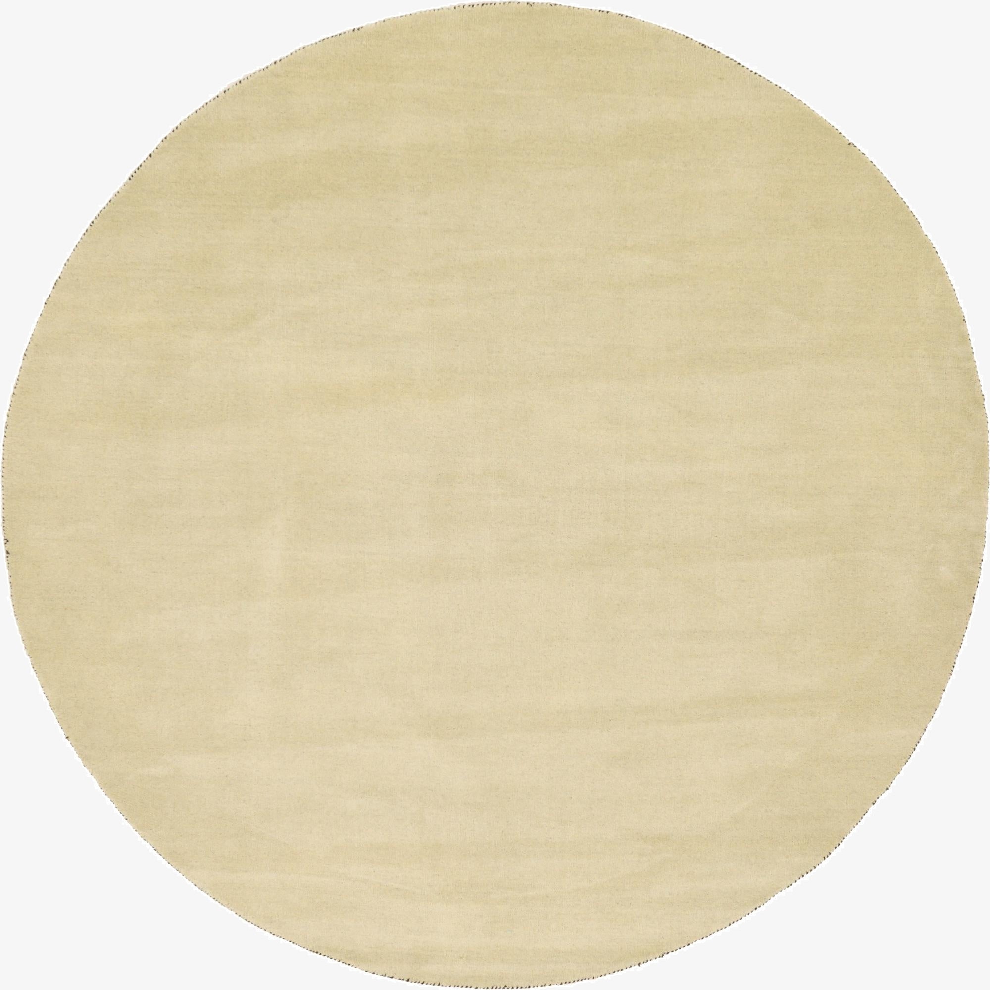  9' 10 x 9' 10  Hand Knotted Solid Gabbeh Wool Round Rug