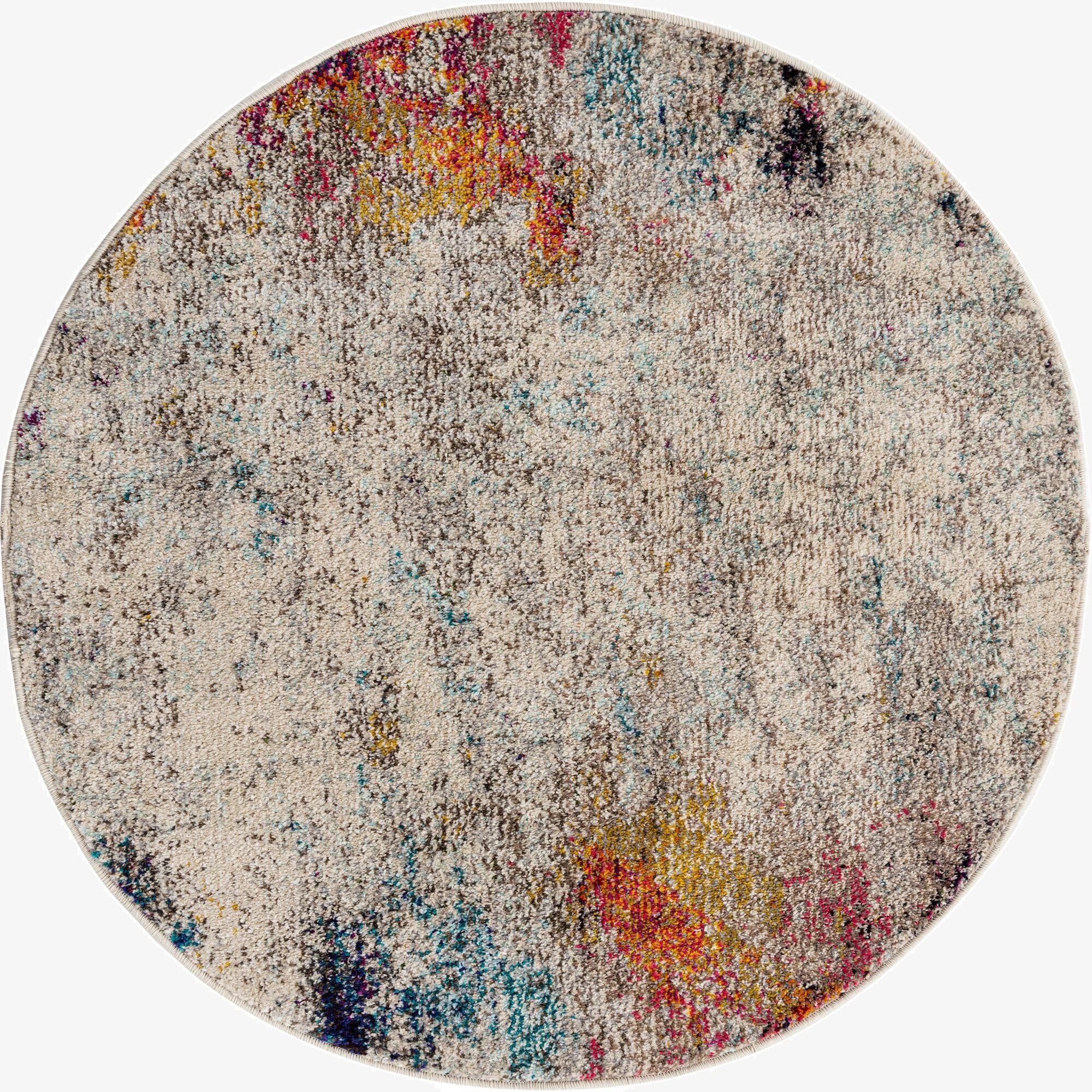  3' 3 x 3' 3  Washable Theia Round Rug