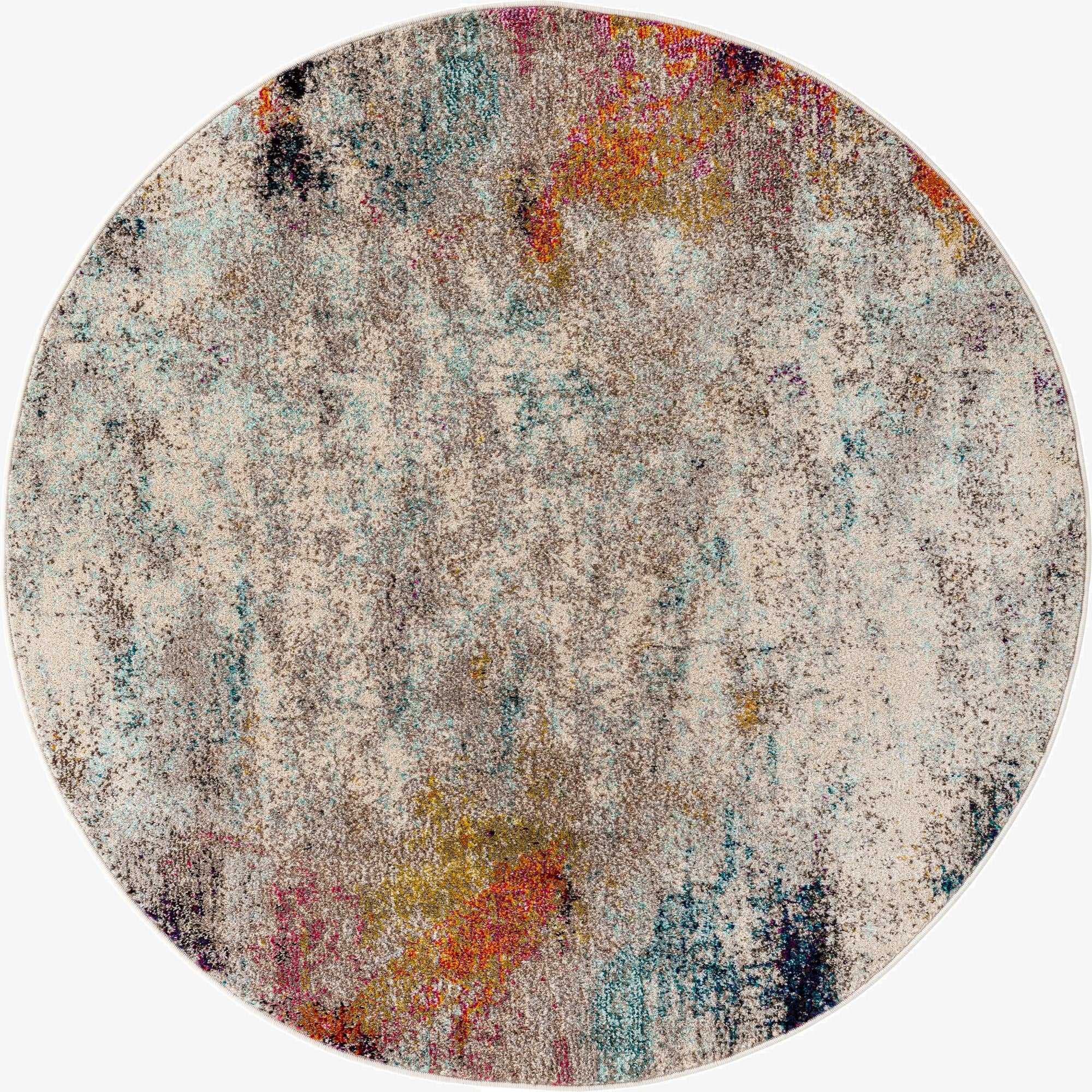  5' x 5'  Washable Theia Round Rug