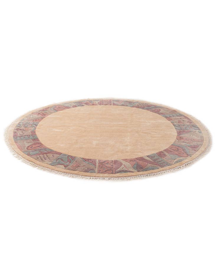 Detail image of  8' x 8' 2  Hand Knotted Tibet Wool Round Rug