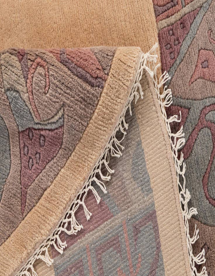 Detail image of  8' x 8' 2  Hand Knotted Tibet Wool Round Rug