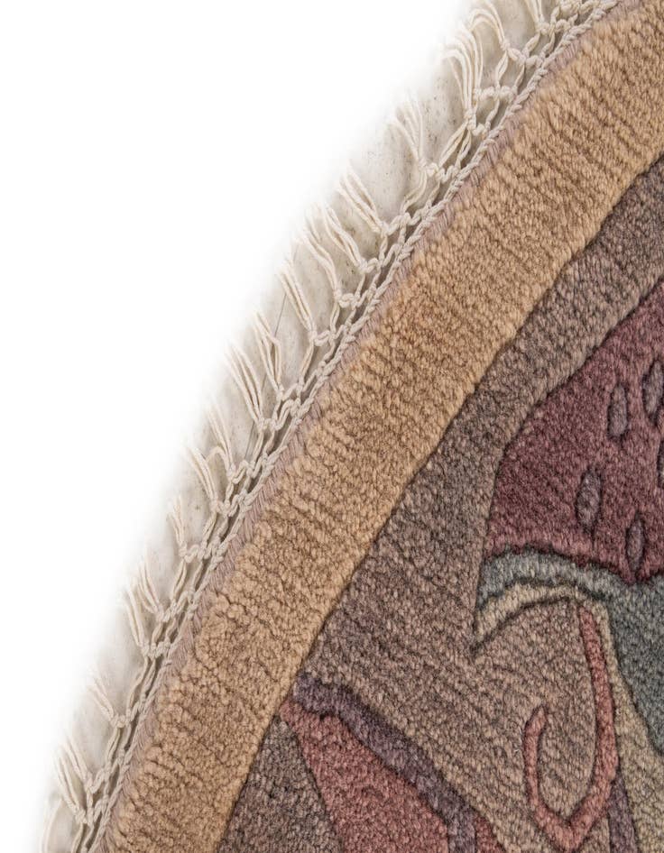 Detail image of  8' x 8' 2  Hand Knotted Tibet Wool Round Rug