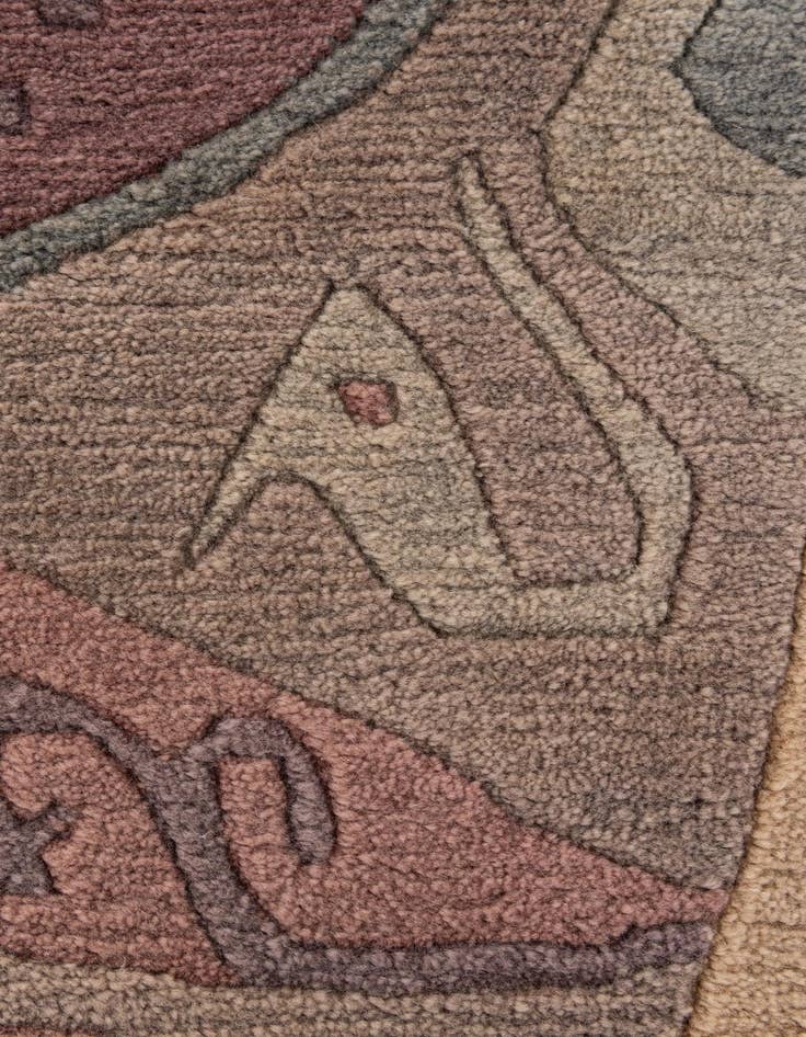 Detail image of  8' x 8' 2  Hand Knotted Tibet Wool Round Rug