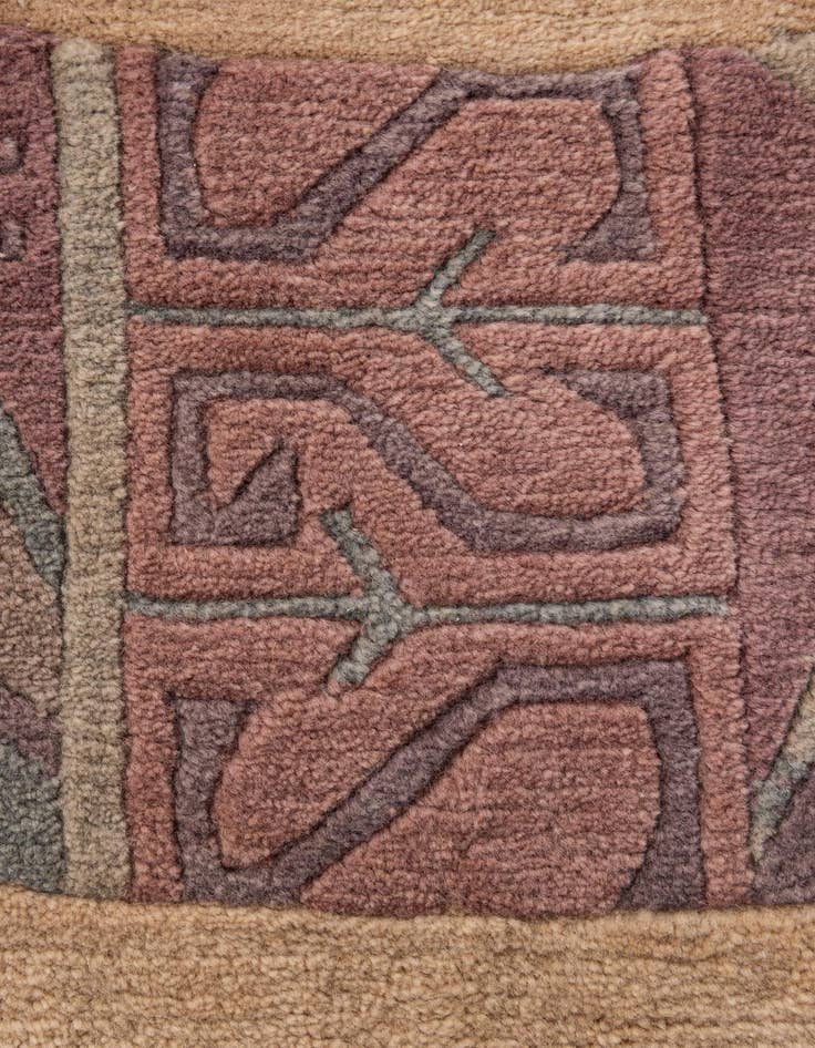 Detail image of  8' x 8' 2  Hand Knotted Tibet Wool Round Rug