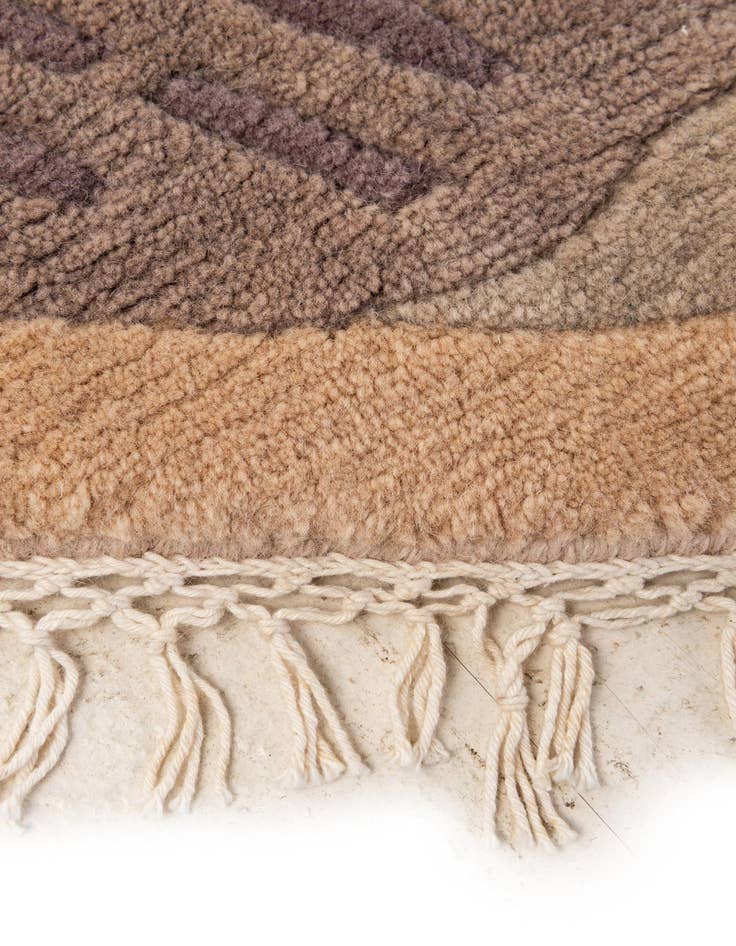 Detail image of  8' x 8' 2  Hand Knotted Tibet Wool Round Rug