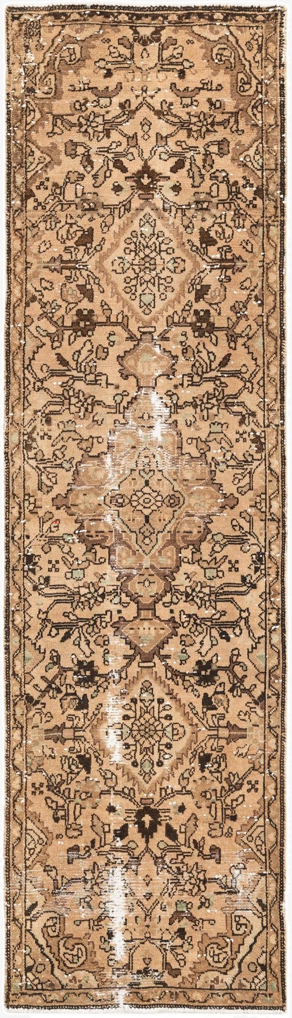  2' 7 x 8' 9  Hand Knotted Ultra Vintage Persian Wool Round Rug