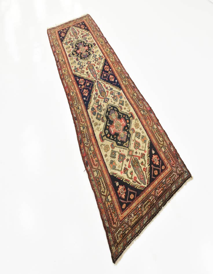 Detail image of  3' 7 x 10' 2  Hand Knotted Bakhtiar Persian Wool Runner Rug