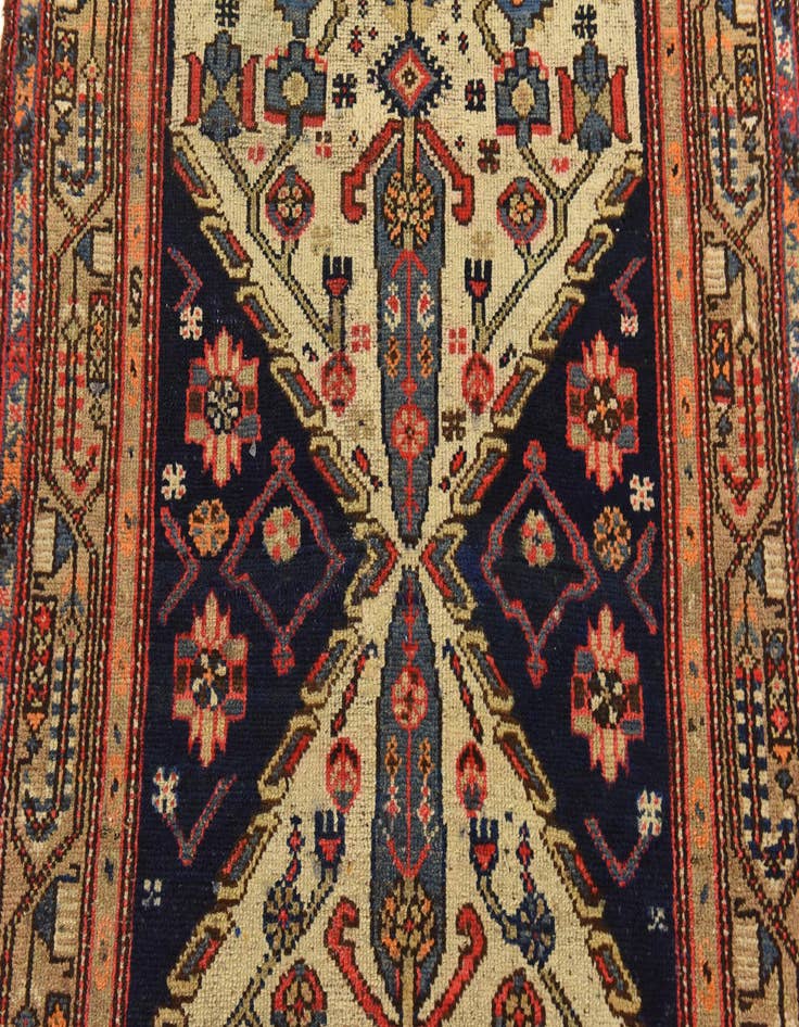 Detail image of  3' 7 x 10' 2  Hand Knotted Bakhtiar Persian Wool Runner Rug