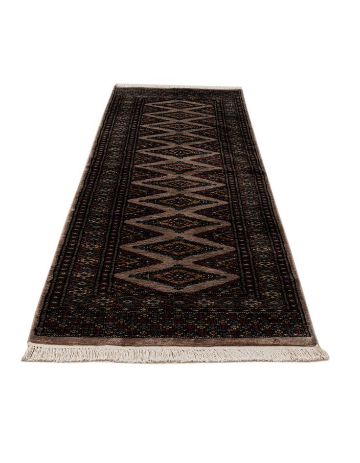 Detail image of  2' 6 x 8' 6  Hand Knotted Bokhara Oriental Wool Runner Rug