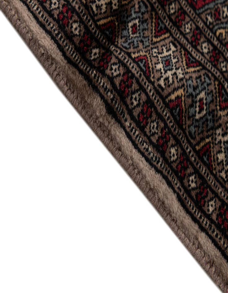 Detail image of  2' 6 x 8' 6  Hand Knotted Bokhara Oriental Wool Runner Rug