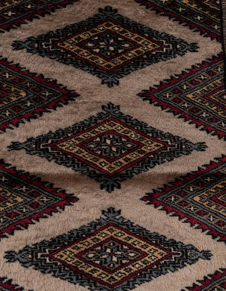 Detail image of  2' 6 x 8' 6  Hand Knotted Bokhara Oriental Wool Runner Rug