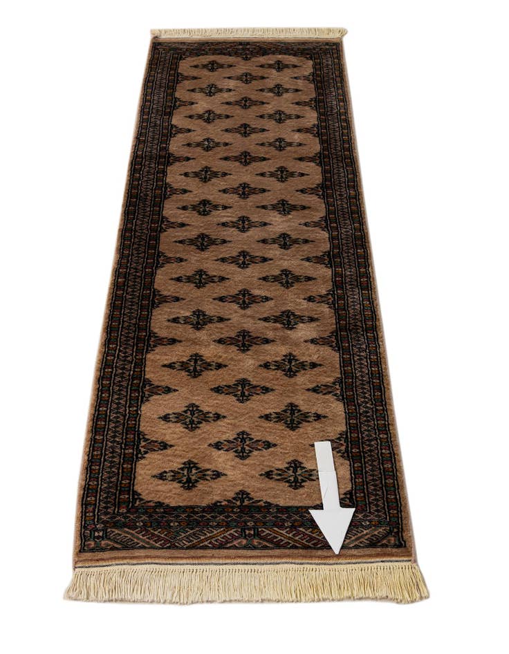 Detail image of  2' 1 x 6' 4  Hand Knotted Bokhara Oriental Wool Runner Rug