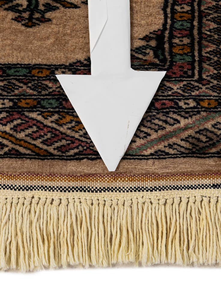 Detail image of  2' 1 x 6' 4  Hand Knotted Bokhara Oriental Wool Runner Rug