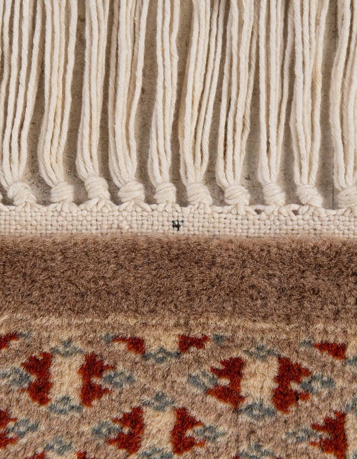 Detail image of  2' x 6'  Hand Knotted Bokhara Oriental Wool Runner Rug